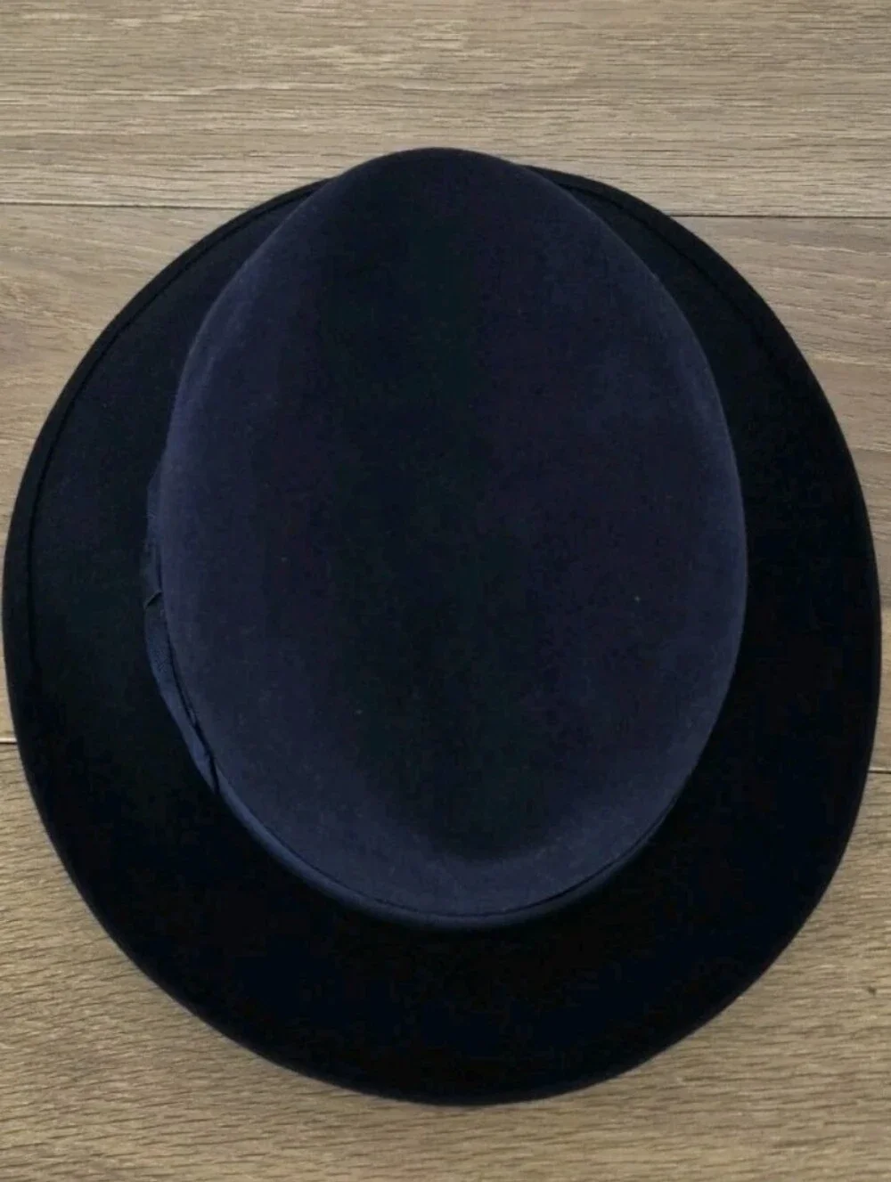 Vtg Unisex Borsalino Alessandria Fur Felt Fedora Hat in Navy Size 58(7-1/4) 🇮🇹